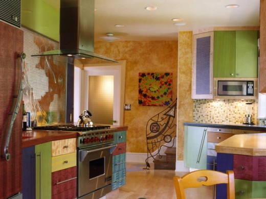 As cores podem surpreender na cozinha
