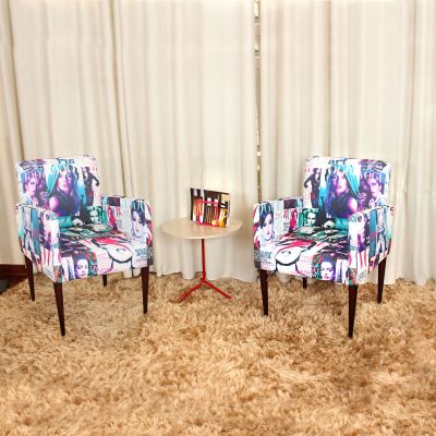 Cadeira Mademoiselle Plus Impresso Digital (2 peas)