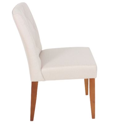 Cadeira premium Erica Linho Bege decorativa luxo premium