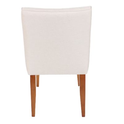 Cadeira premium Erica Linho Bege decorativa luxo premium