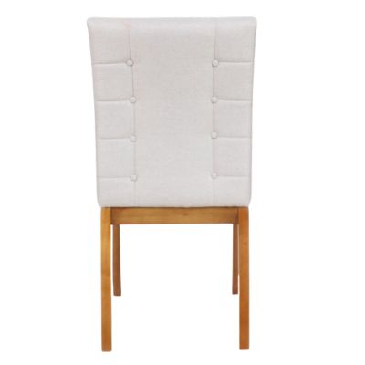 Cadeira premium Paula Linho Cinza Design decorativa
