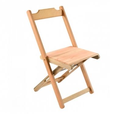 Cadeira Dobravel de Madeira Macia
