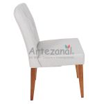 Cadeira premium Erica Linho Cinza decorativa luxo premium