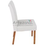 Cadeira premium Telma Linho Cinza decorativa luxo premium