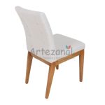 Cadeira premium Paula Linho Cinza Design decorativa